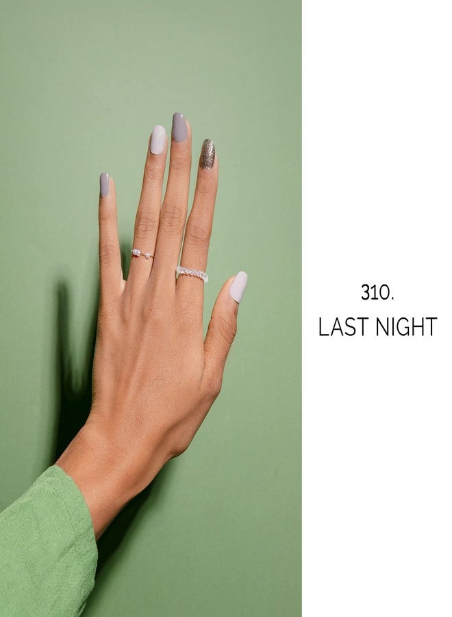 NAILOG Semi Cured Gel Nail Strips, 20Pcs Extra Long Gel Nail Stickers Lasting Nail Wraps with Glossy Gel Finishing │Last Night - Image 2